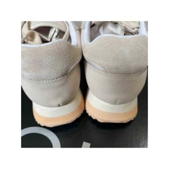 AQUA Womens Ivory 1" Platform Train Wedge Leather Athletic Training Shoes 6 M - Picture 2 of 4